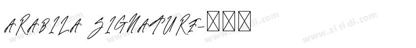 ARABILA SIGNATURE字体转换